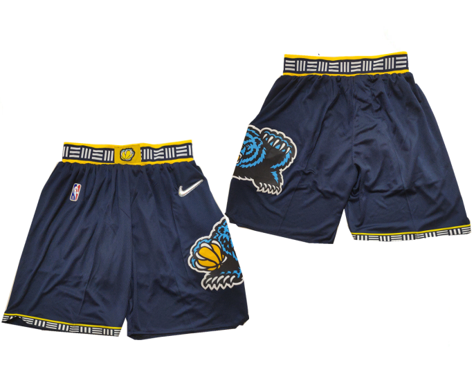 Men's Memphis Grizzlies 75th Anniversary Navy Shorts (Run Small) Men's Memphis Grizzlies 75th Anniversary Navy Shorts (Run Small)
